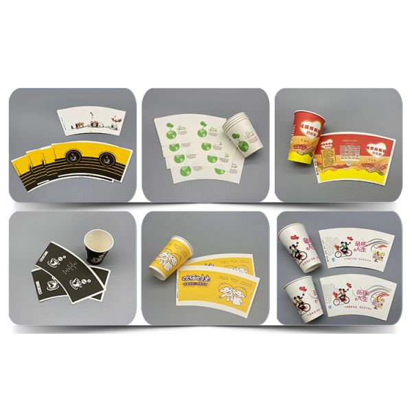 Customizable Paper Cup Fan made from food grade wood pulp paper and PE coating available in various sizes and designs