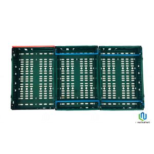 Lightweight 18L Plastic Fruit And Vegetable Crates / Stacking Plastic Crates