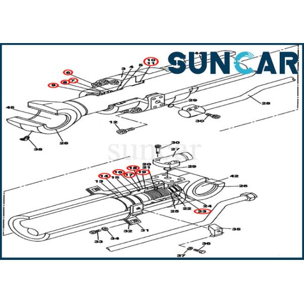 LZ008180 Arm/ Dipper Cylinder Seal Kit Hydraulic Repair Kits Fits Case CX160C