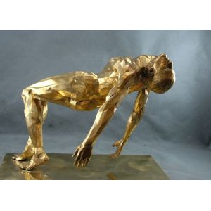 China Modern Bronze Sculpture, Bronze Man Sculpture Gold Finished on sale
