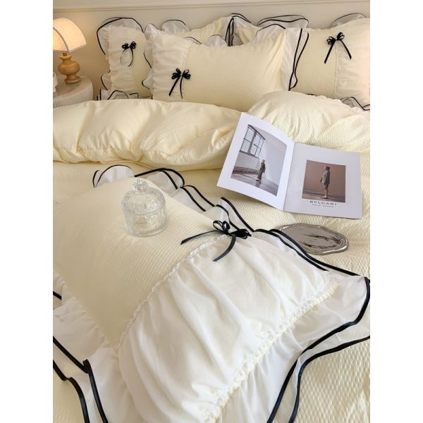 Solid Pattern King Size Designer Bedding Sets Comforter Sets for Home and Bedroom