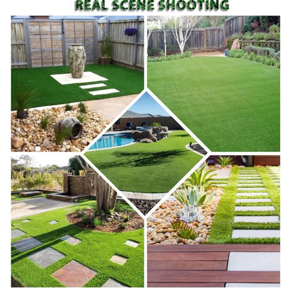 Economical Custom Design Landscaping Synthetic Grass Turf Lawn Artificial Green Customized Color