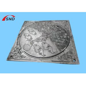 China C250 Ductile Iron Square Art Manhole Cover 700*865*100mm with Spray Paint on sale
