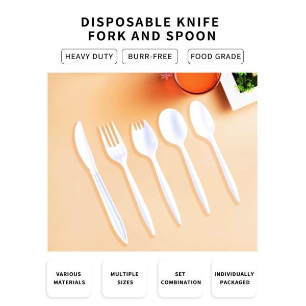 100% Biodegradable Compostable Knives Spoons Forks in Different Size for Initial Payment