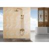 ROVATE Gold Polished Copper Luxury Shower System 3 Functions Water Flow for sale