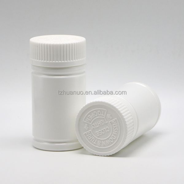 120ml Round PE Plastic Bottle with Screw Cap for Pill Capsule Tablet Medicine Supplement