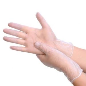 Custom Pvc Disposable Gloves Food Grade Transparent Good Elasticity