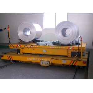 Battery powered trolley handling cargo from bay to bay transfer flat cart