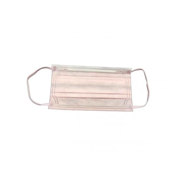Light Weight Pink Hygiene Face Mask / Procedure Face Mask Size 53 * 38 * 30cm