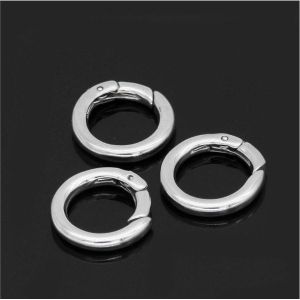 Stainless Steel Round Push In Clasp Accessory for Pendant and Necklace
