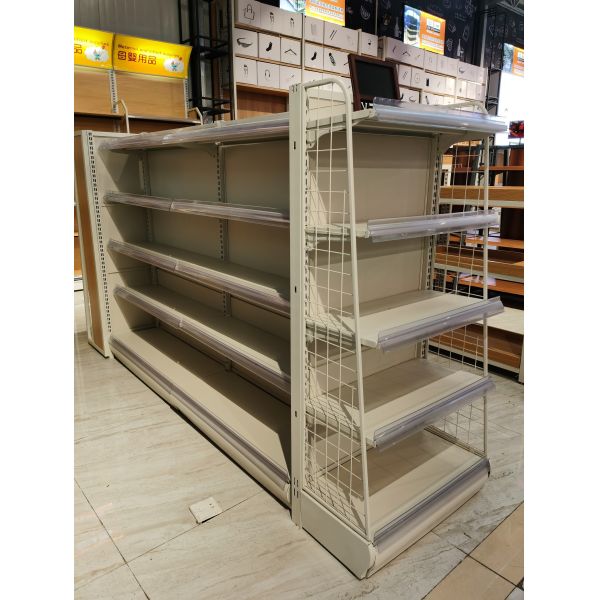Double Columns Medical Store Display Rack White 1200mm 1500mm 1800mm Length