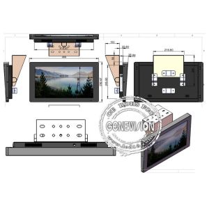 High Brightness 18.5 Inch Car Digital Signage Lcd Toughened Glass Panel