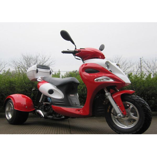 Quality 50cc Tri Wheel Motorcycle Air Cooled Single Cylinder Four Stroke SOHC With Big Rear Box for sale