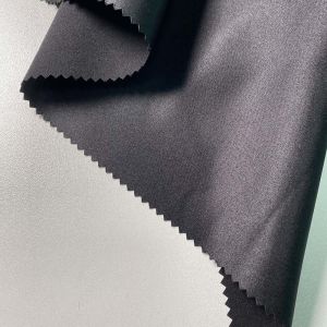 ocean recycle Polyester Micro Fiber Peach Skin Satin Plain fabric for hat