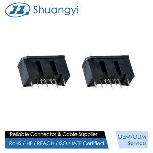 Wholesale 1.27mm PCB male header connector, 7 pin right-angle gold-plated double row electrical signal connector for SATA interface server storage automotive from china suppliers