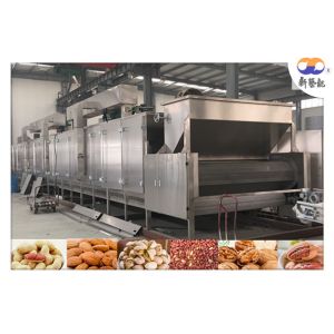 Electric Or Gas Cashew Nut Roasting Machine , Peanut Roasting Equipment