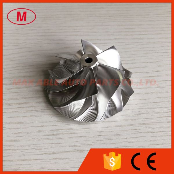 GT15-25 reverse 52.52/68.30mm 6+6 blades High performance turbo aluminum 2618/milling/billet compressor wheel for racing