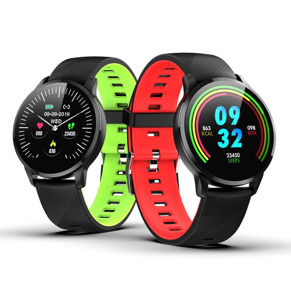 Quality Full Round Screen ECG Heart Rate Blood Pressure Monitor Smartwatch for sale
