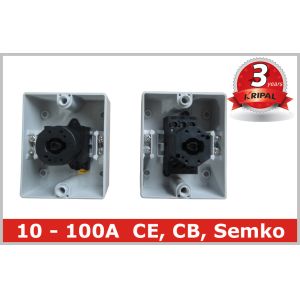 Polycarbonate Box IP65 10A 16A 20 Amp Rotary Switch waterproof Isolator