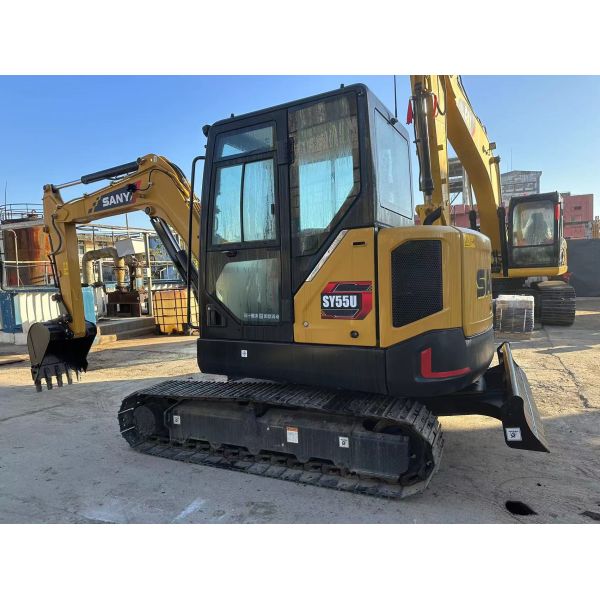 4JG1-NABGB-04-C2 Engine Type Used SANY SY55U 5 Ton Mini Excavator for Construction Work