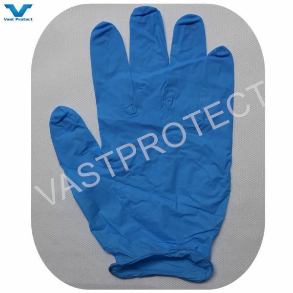 9 Inch Blue Powder Free Exam Disposable Nitrile Gloves