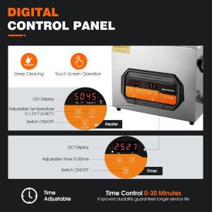 DPF Digital Ultrasonic Cleaner 10L 240W For Industrial Medical