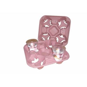 Coffee Cup Holder Pulp Moulded Products with Good Plasticity / Support Customize