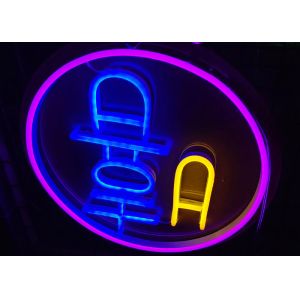 Circle Logo 12VDC 150cm Custom Led Neon Signs Picture Can CE