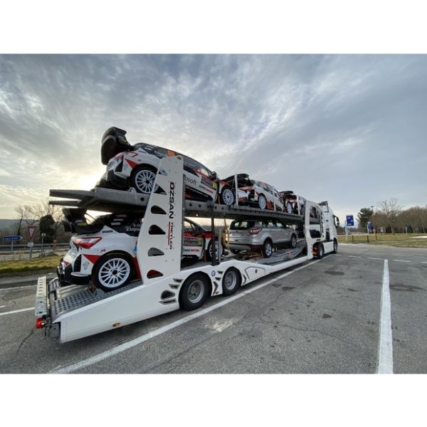 13600 mm+1300 mm length 2550mm width Extension2 AXLE CAR CARRIER SEMI-TRAILER