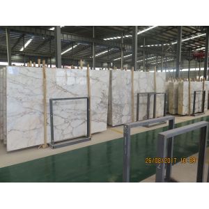 Beautiful White Color Natural Marble Floor Tile 1.8 Cm Thickness Big Slab