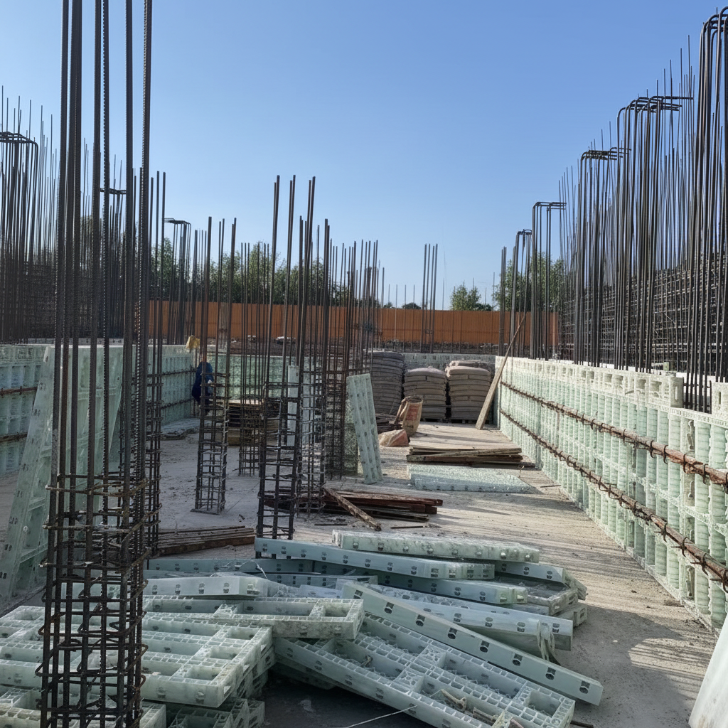 Waterproof Modular Plastic Formwork Cyan Construction Formwork System Customized