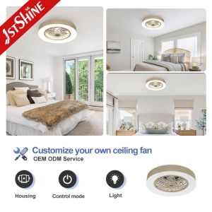 5 PC Blades Indoor Dimmable LED Ceiling Fan With Remote Control Switch