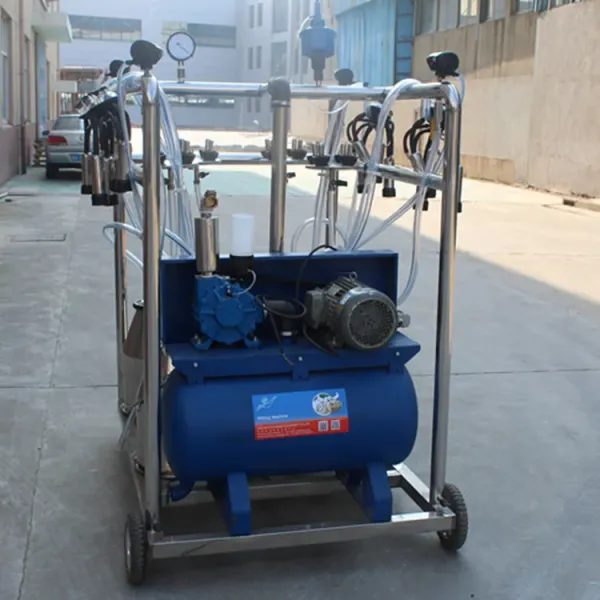 Hl-Jn03 Four Bucket Mobile Vacuum Pump Milking Machine for Cow