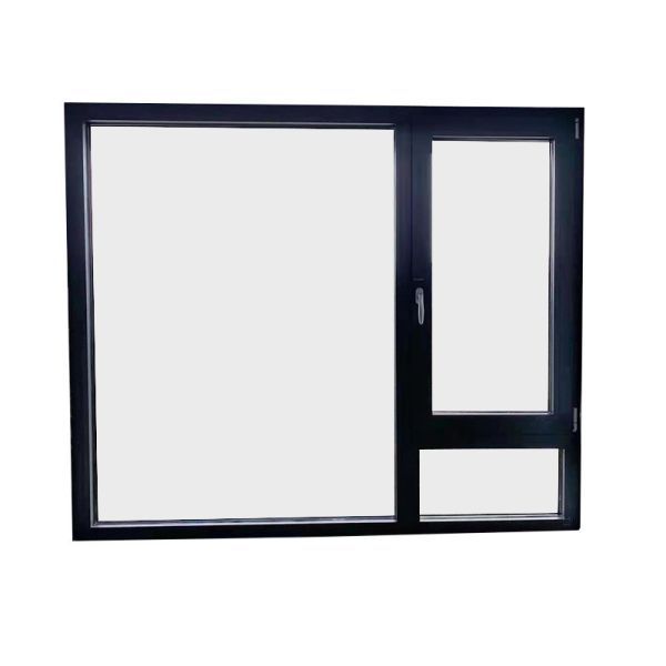 Quality Glass Custom Black Broken Bridge Aluminum Casement Windows with Folding Screen at Best for sale