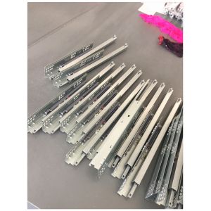 Galvanized Cabinet Drawer Slides , Bottom Mount Drawer Slides Anti Rust