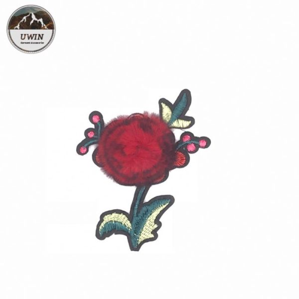 Trendy Design Flower Sew On Patches , Sew On Cloth Badges For Ladies Evening