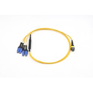 Os2 9/125 Single Mode Breakout Cable 4 Mdc Upc Duplex To Mtp-8 Elite Polarity B