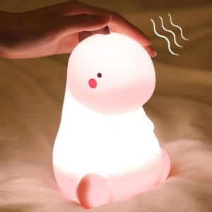 Small Cute Dinosaur Silicone Night Light Dimmable With Touch Switch
