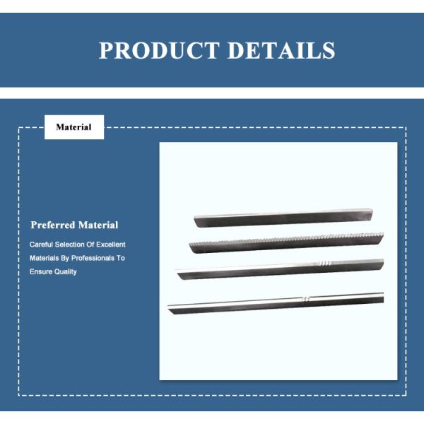 Sharp Diagonal Zig Zag Blade 58-62HRC Hardness Customized Coating Size