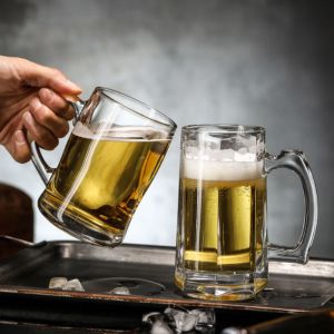 Personalized Extra Large Beer Stein Glass Mug With Handle 35 Ounce