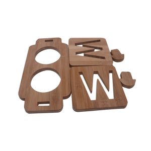 Pet Feeding Food Made Stylish Solid Bamboo Elevated Feeder Stand with Ceramic