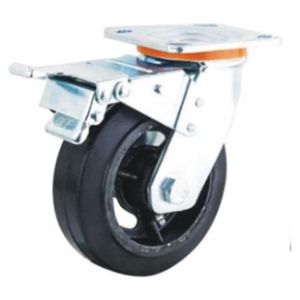 China 5 Inch Heavy Duty Casters With Brakes Locking Wheels Gate Caster on sale