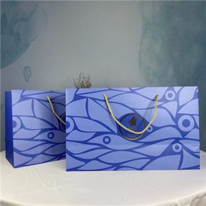 Durable Recycled White Card Custom Printed Paper Bags