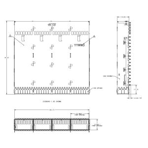 TE 1-2338495-3 OSFP Cage Ganged (1 x 4) Connector Included Lightpipe