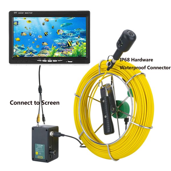 Endoscope Drain Pipe Inspection Camera 9 Inch DVR 30M HD