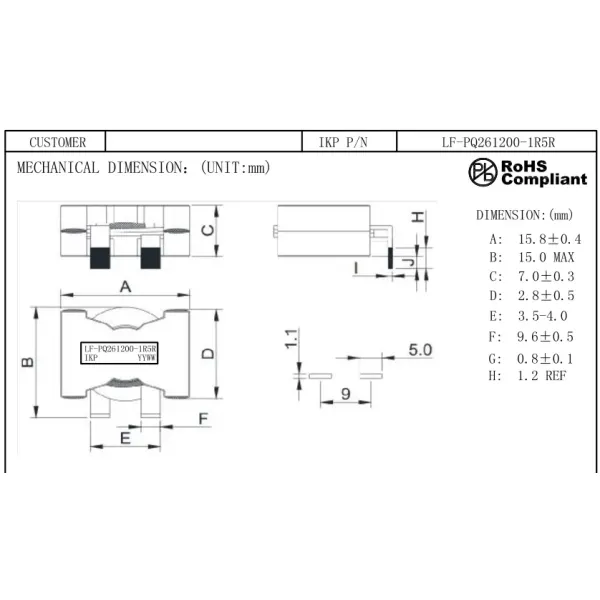 Ikp Electronics Manufactures High Frequency Power Inductor with Flat Wire