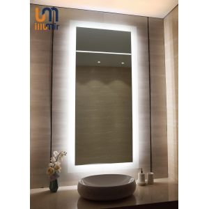 Customized Large LED Bathroom Mirror Frameless Easy Installation And Cleaning