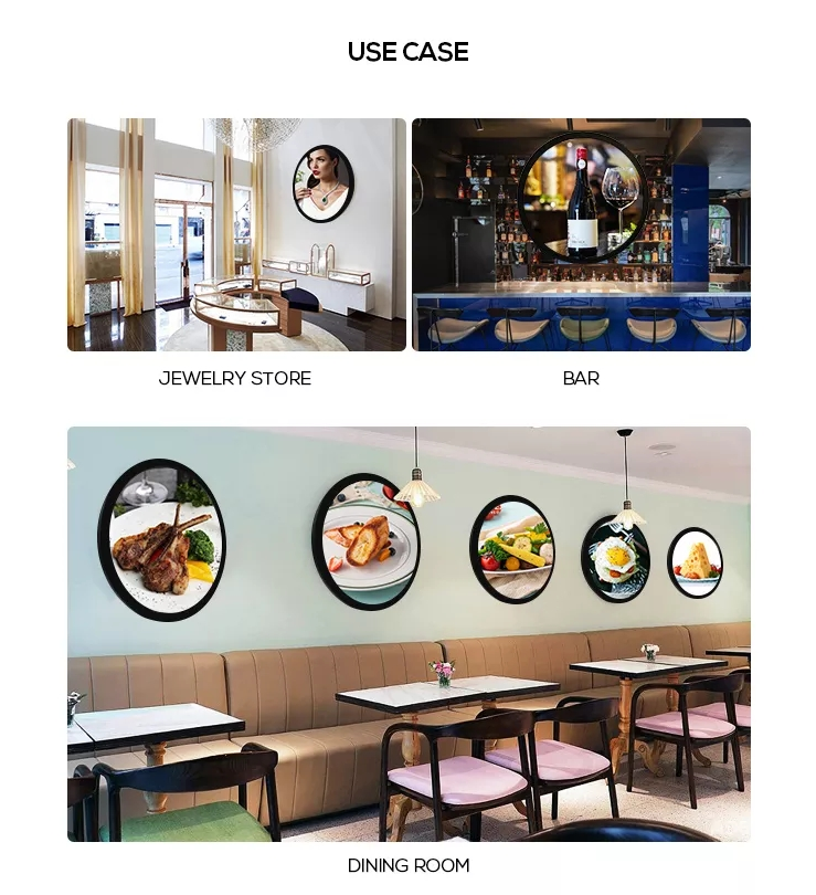 23.6 Inch Circular Touch Screen Kiosk , HD Round Circular TV Advertising Screen