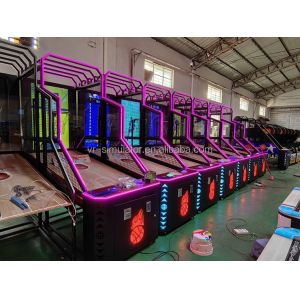 Coin Operated Luxury Street Arcade Basketball Hoop Machine With 55LCD Big Screen
