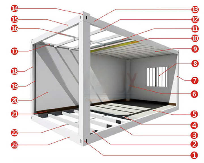 PU Panel Container House Modular Corrosion Resistant Steel Bolted Connection